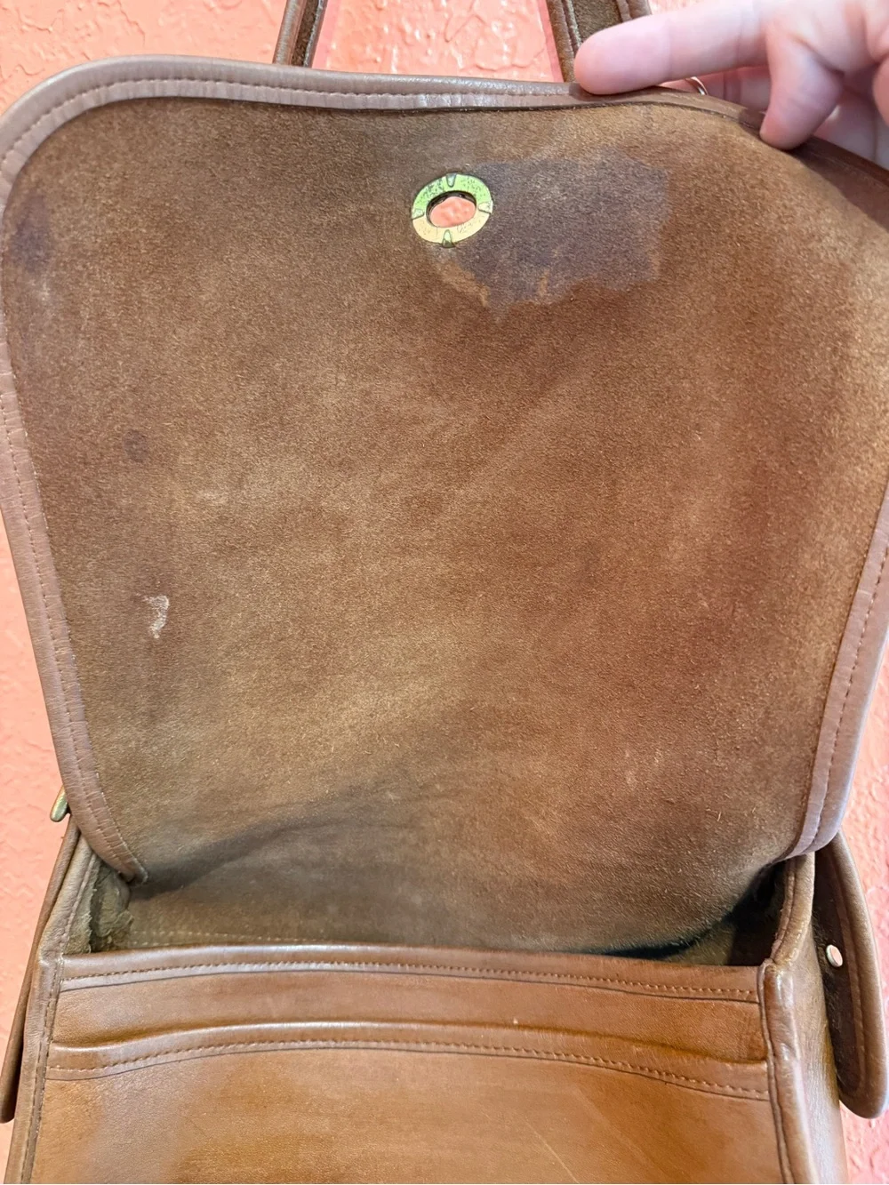 Vintage Coach Stewardess Bag 9525 Tan Brown